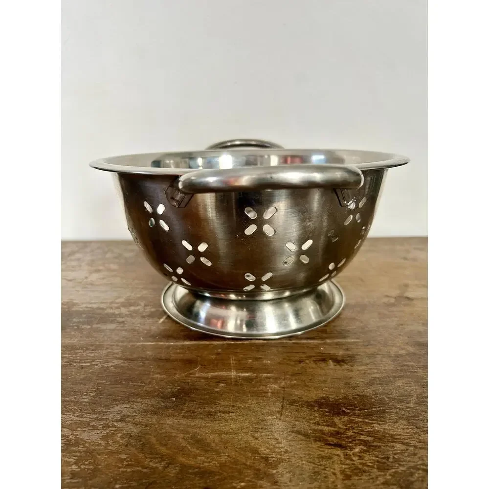 Vintage Stainless Steel Collander | Strainer | Kitchen Accessories